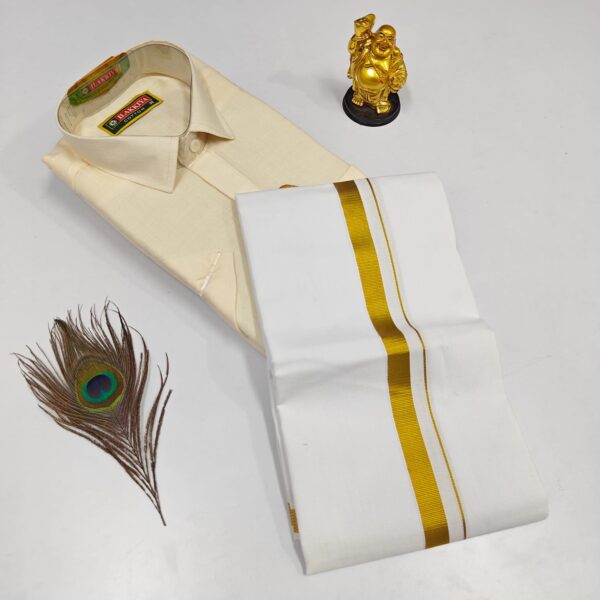 Cotton Shirt & Dhothis 009