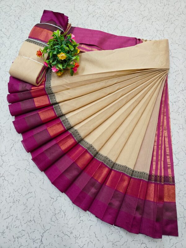 Korvai Border Silk Cotton Sarees 040