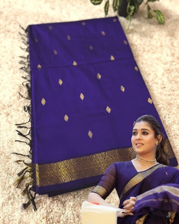 Nayanthara inspired Blue Saree