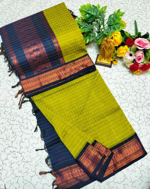Checked Kalyani Cotton sarees 006