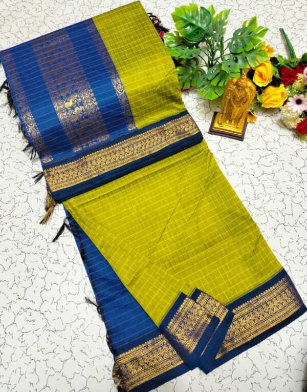 Checked Kalyani Cotton sarees 013