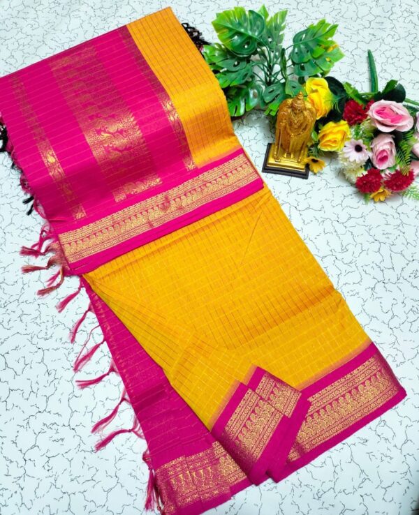 Checked Kalyani Cotton sarees 014