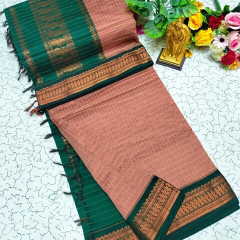 Checked Kalyani Cotton sarees 016