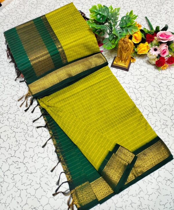 Checked Kalyani Cotton sarees 022
