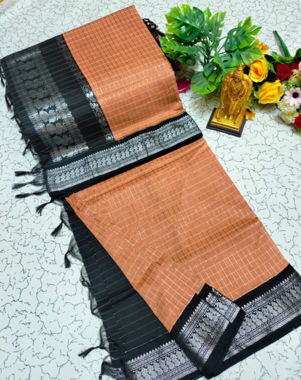 Checked Kalyani Cotton sarees 025