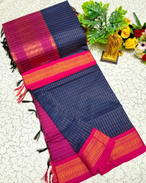 Checked Kalyani Cotton sarees 029