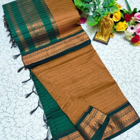 Checked Kalyani Cotton sarees 037