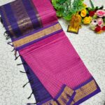 Checked Kalyani Cotton sarees 043
