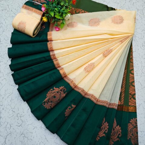 Kotanji Border Silk Cotton Sarees 003