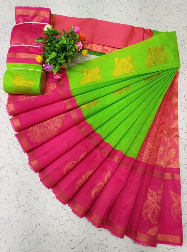 Kotanji Border Silk Cotton Sarees 020
