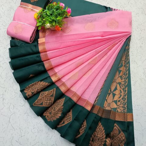 Kotanji Border Silk Cotton Sarees 024