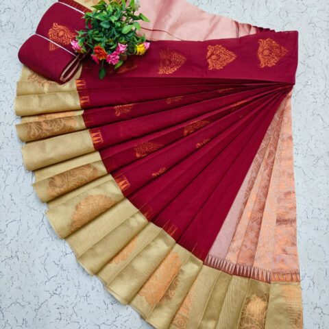 Kotanji Border Silk Cotton Sarees 026