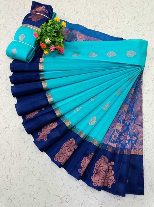 Kotanji Border Silk Cotton Sarees 033