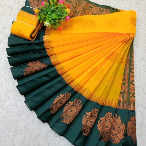 Kotanji Border Silk Cotton Sarees 034