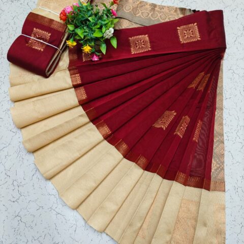 Kotanji Border Silk Cotton Sarees 038