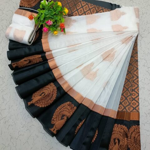 Kotanji Border Silk Cotton Sarees 046