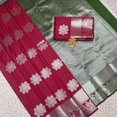 Fancy Bhutta Soft Silk Saree 012