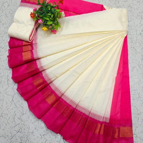 Korvai Border Silk Cotton Sarees 023