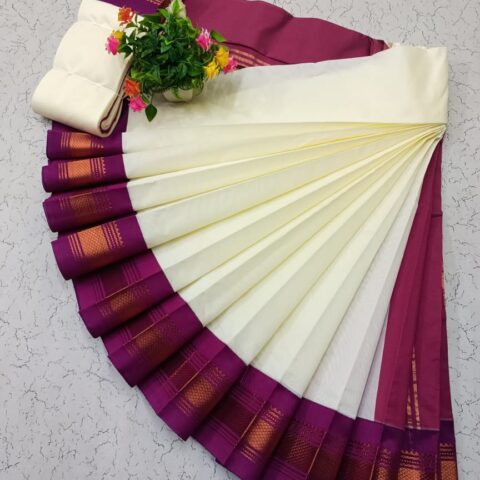 Korvai Border Silk Cotton Sarees 024