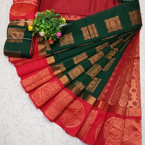 Kotanji Border Silk Cotton Sarees 001