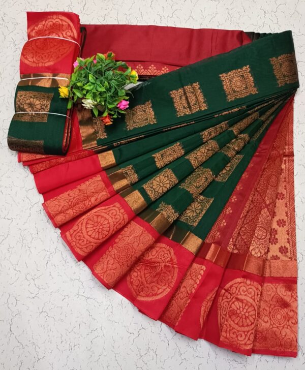 Kotanji Border Silk Cotton Sarees 001