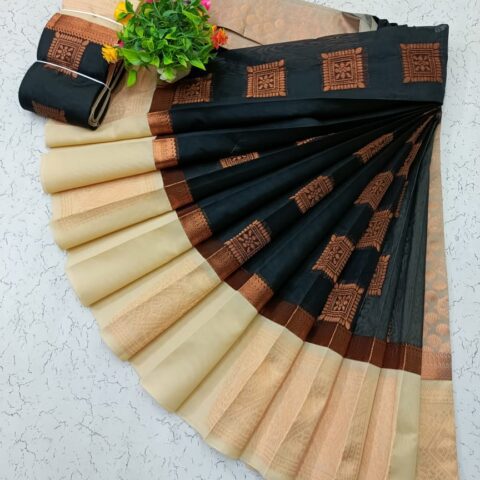 Kotanji Border Silk Cotton Sarees 002