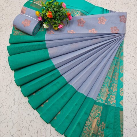 Kotanji Border Silk Cotton Sarees 006