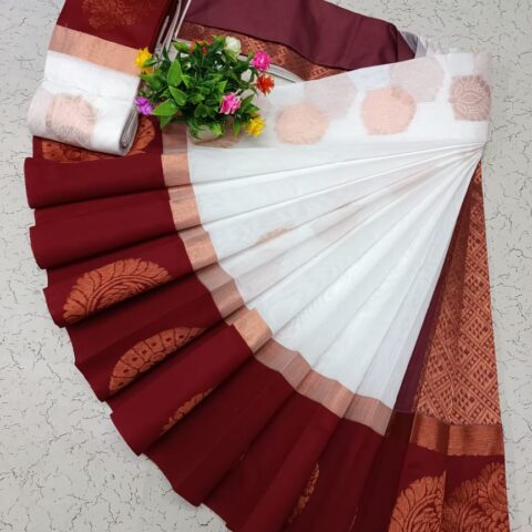 Kotanji Border Silk Cotton Sarees 009