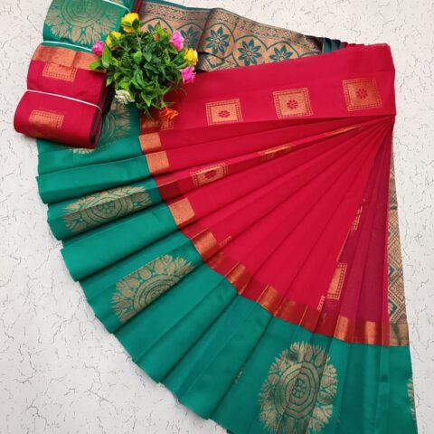 Kotanji Border Silk Cotton Sarees 018