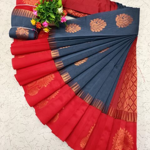 Kotanji Border Silk Cotton Sarees 021