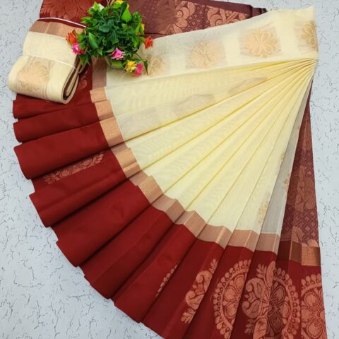 Kotanji Border Silk Cotton Sarees 022