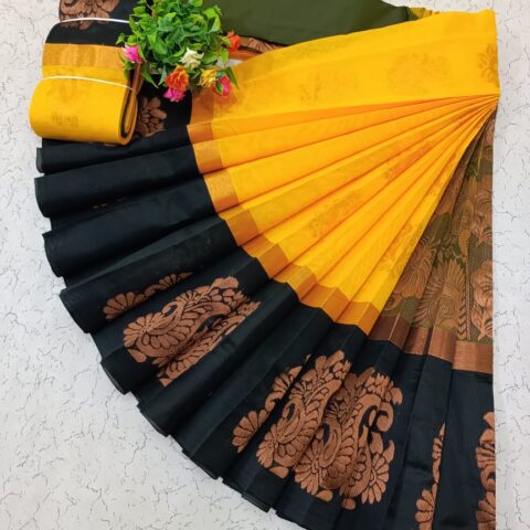 Kotanji Border Silk Cotton Sarees 029