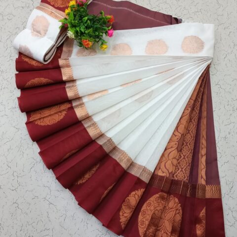 Kotanji Border Silk Cotton Sarees 042