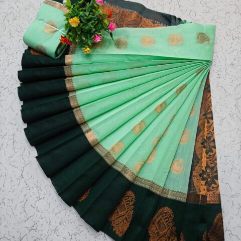 Kotanji Border Silk Cotton Sarees 044