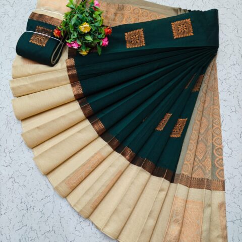 Kotanji Border Silk Cotton Sarees 045