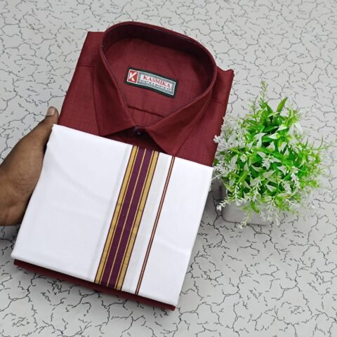 Cotton Shirt & Dhothi 009