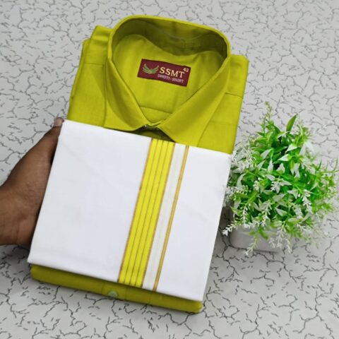 Cotton Shirt & Dhothi 010