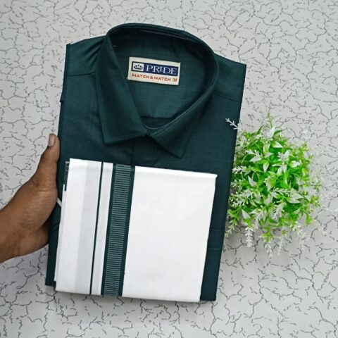 Cotton Shirt & Dhothi 016