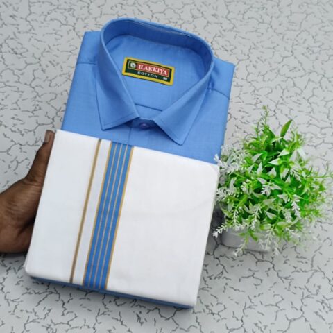 Cotton Shirt & Dhothi 020
