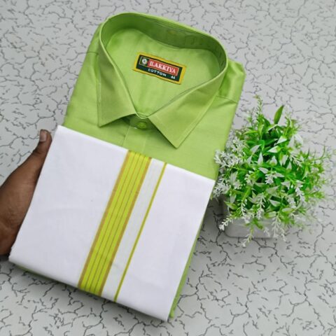 Cotton Shirt & Dhothi 023
