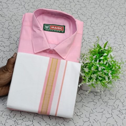 Cotton Shirt & Dhothi 025