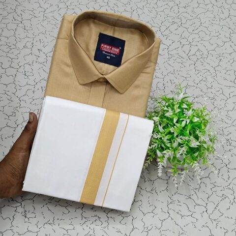 Cotton Shirt & Dhothi 031