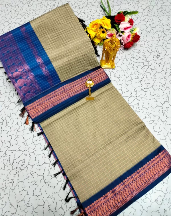 Checked Kalyani Cotton Sarees