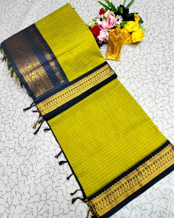 Checked Kalyani Cotton Sarees