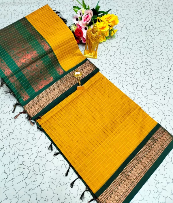 Checked Kalyani Cotton Sarees