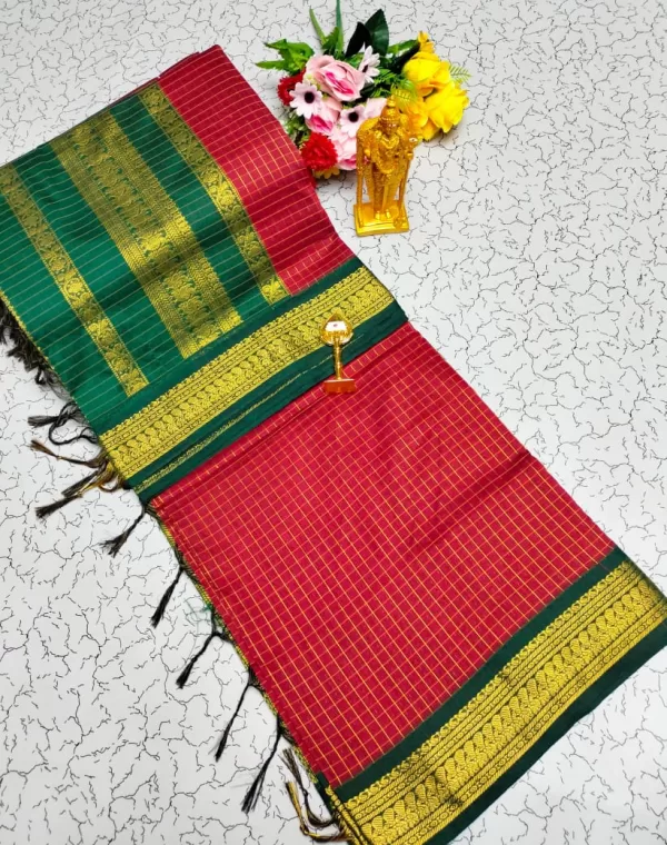 Checked Kalyani Cotton Sarees