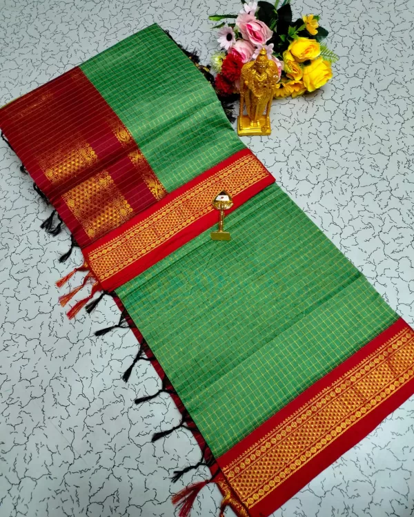 Checked Kalyani Cotton Sarees