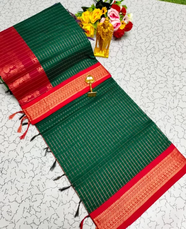 Checked Kalyani Cotton Sarees