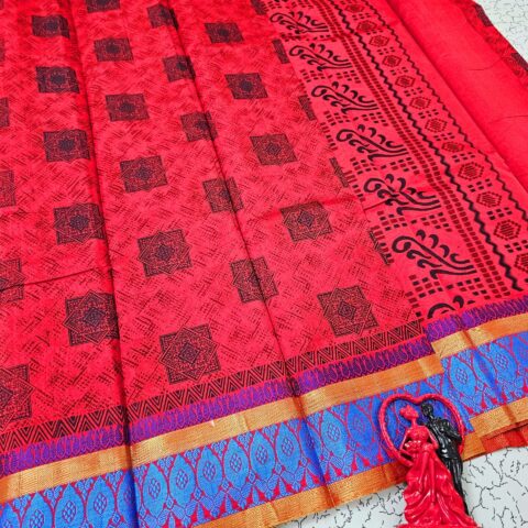Colours Printed Kerala Sarees 001