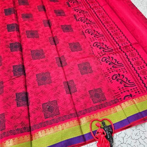 Colours Printed Kerala Sarees 003